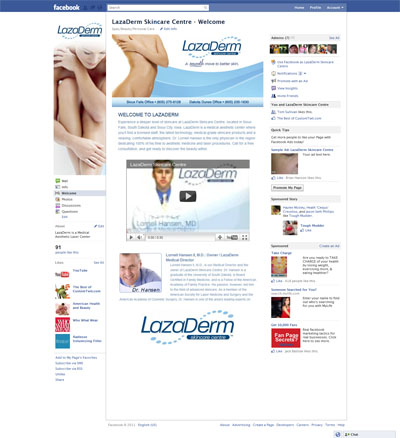 LazaDerm Facebook iFrames Application with Like Gate Reveal