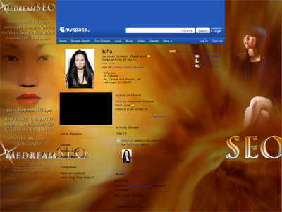 medreamSEO Custom MySpace Background