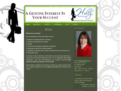 HollyAnthony.net Custom Wordpress Blog Background