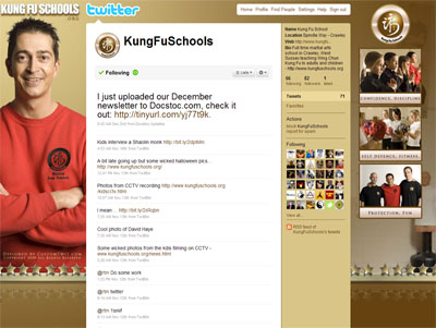 @kungfuschools Custom Twitter Background 