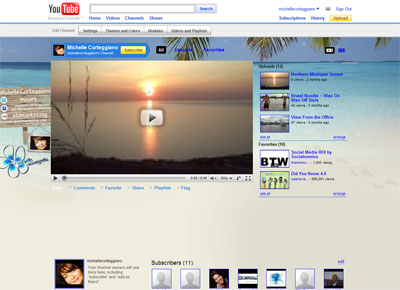 Michelle Corteggiano Custom YouTube Background