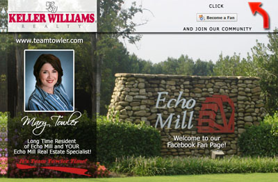 Echo Mill Custom Facebook Fan Page Welcome Landing Page 