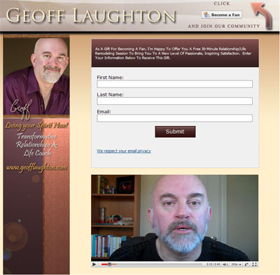 Geoff Laughton Custom Facebook Fan Page 