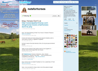 @nutsforhorses Custom Twitter Background
