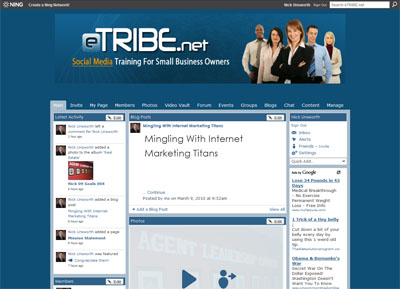 eTRIBE.net Custom Ning Background & Header