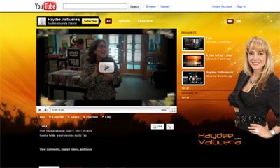 Haydee Valbuena Custom YouTube Background