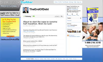 @theendofdebt Custom Twitter Background