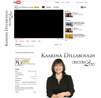 Kaarina Dillabough Custom YouTube Background Skin