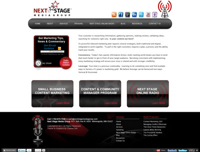 Next Stage Media Group Custom Wordpress Site & Blog