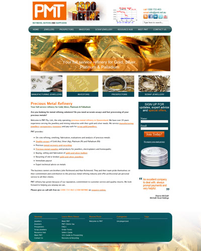 PMT.net.au Custom Wordpress Site & Blog