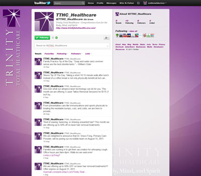 @TTHC_Healthcare Custom Twitter Background Skin