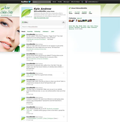@acneskinsite Custom Twitter Background Skin