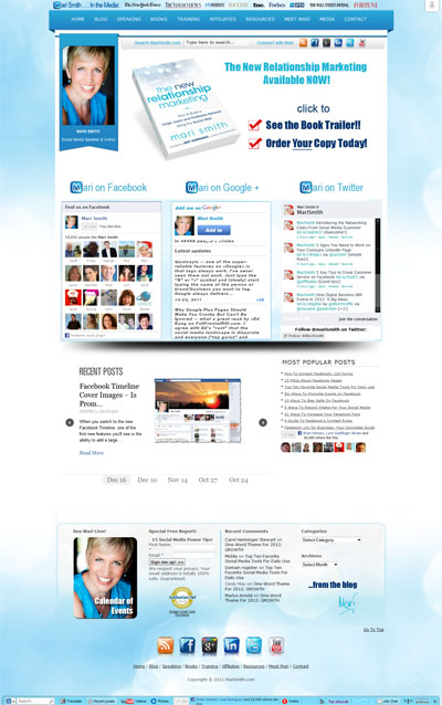 Mari Smith Custom Wordpress Site & Blog