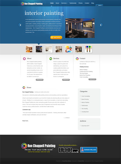 Ron Chappell Painting Custom Wordpress Site and Blog