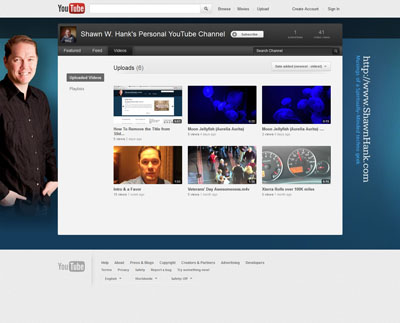 Shawn Hank Custom Youtube Background Skin