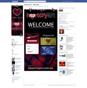 Heartcry Art Custom Facebook Fan Landing Welc…